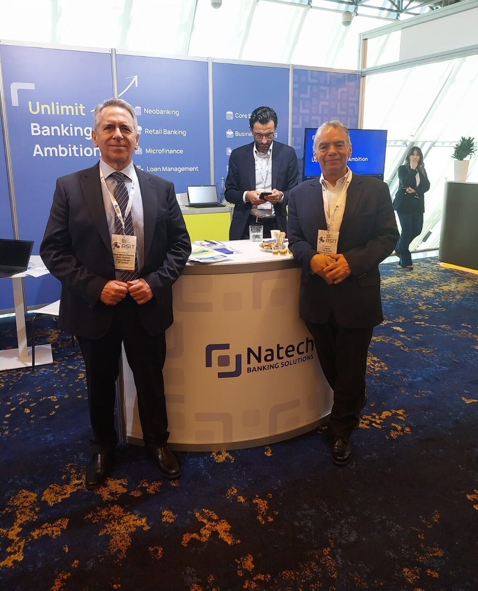 qualco_sa's tweet photo. Our very own Titos Skourtsis is attending the Technobank Conference in Belgrade, focused on digital innovation and transformation in banking. A great moment captured with our partner Viron Papazisis from Natech. 🤝

#QUALCO #Technobank #Fintech #Collections https://t.co/MX51HBicHz