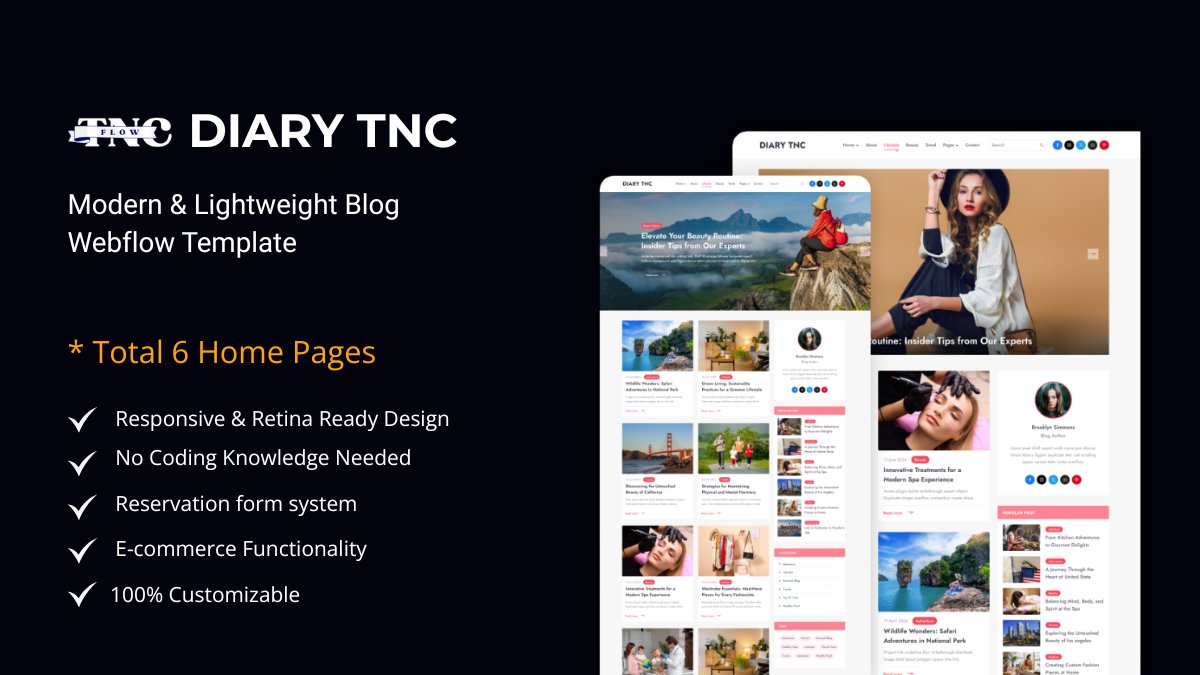 LoraineSmi8568's tweet photo. ✨ Key Features of Diary TNC – Webflow Blog Template: https://t.co/ekV6lpMugm

#Webflow #BlogTemplate #DiaryTNC https://t.co/3Yvshlb0fG