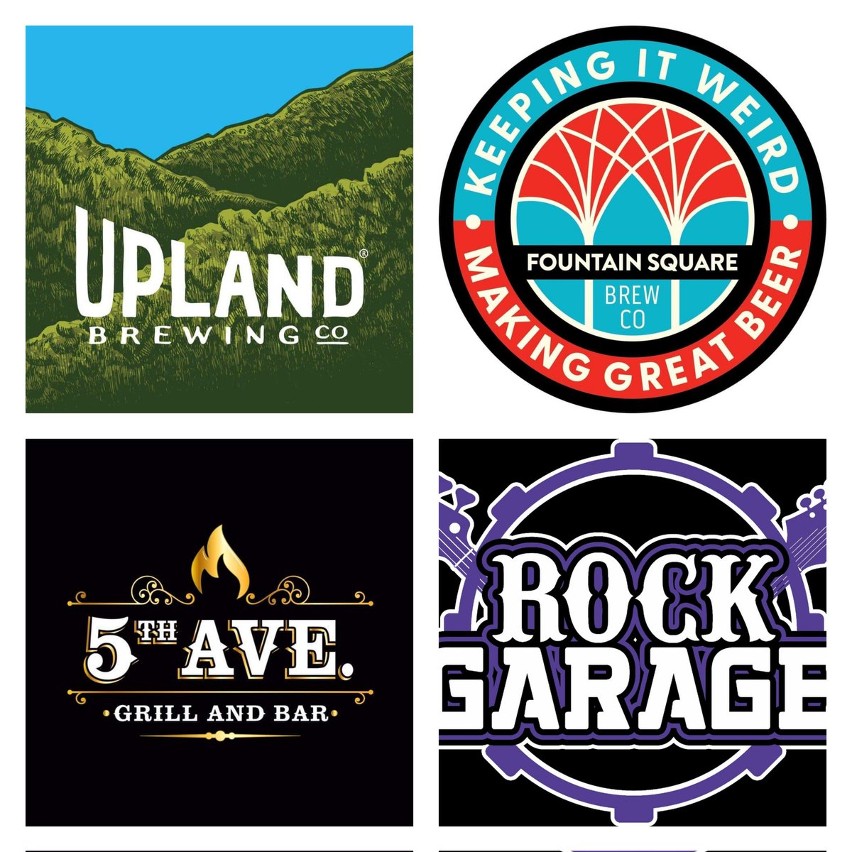 Rock Garage live this weekend:
Friday April 11 from 69pm Upland Brewing 82nd St
Saturday April 12 from 8-11pm 5th Ave Grill and Bar 
Sunday April 13 from 3-7pm Fountain Square Brew Co 
#rockgarage