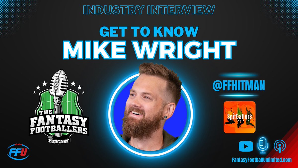 Dr. Kevin Murray (@drkjmurray) on Twitter photo Just dropped a special episode of the <a href="/FFUnlimited/">FANTASY FOOTBALL UNLIMITED</a> Podcast featuring <a href="/FFHitman/">Mike Wright</a>!
Mike Wright goes beyond fantasy football to talk music, mental health, content creation, and community.
The Hitman brings a ton of heart, humor, and authenticity—don’t miss this one!
▶️ YouTube: Just dropped a special episode of the <a href="/FFUnlimited/">FANTASY FOOTBALL UNLIMITED</a> Podcast featuring <a href="/FFHitman/">Mike Wright</a>!
Mike Wright goes beyond fantasy football to talk music, mental health, content creation, and community.
The Hitman brings a ton of heart, humor, and authenticity—don’t miss this one!
▶️ YouTube:
