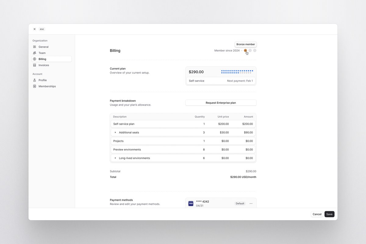 ludvigrask_'s tweet image. Trying to make the billing settings for @medusajs Cloud easier to digest 😶🌫️
