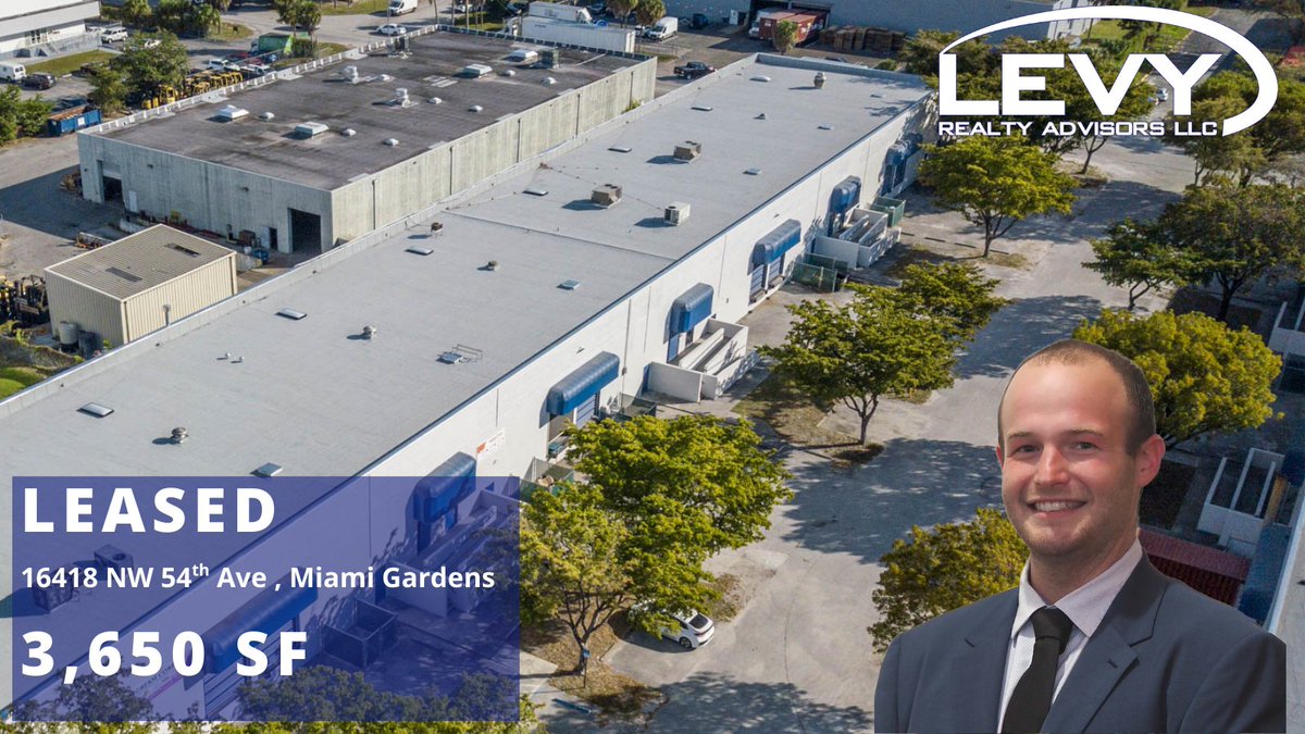 LevyRealtyAdv's tweet photo. Another long-term tenant, Intime Distributors, LLC, renewed their lease at our Palmetto Lakes Industrial Park in Miami Gardens.  Ruben Furman, Property Manager/Sales &amp; Leasing Assoc. at LRA, represented the landlord. Looking for space in Miami Gardens? Call Ruben ☎️ 305-793-8428 https://t.co/ttoAMdBQvJ