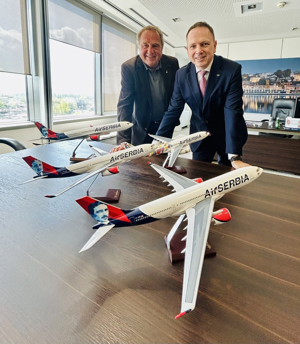 #CEOinterview with Jiri Marek from Air Serbia today in Belgrade. Jiri outlined in our discussion, that Air Serbia eyes Airbus A319 replacement with Embraer E190s and Airbus A320s.

<a href="/airserbia/">Air Serbia</a> <a href="/IATA/">IATA</a> <a href="/Airbus/">Airbus</a> <a href="/AviationWeek/">Aviation Week</a>