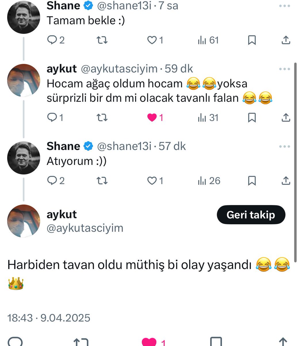 Ne güzel diyalog #xu100 😅 Fav yok mu :)