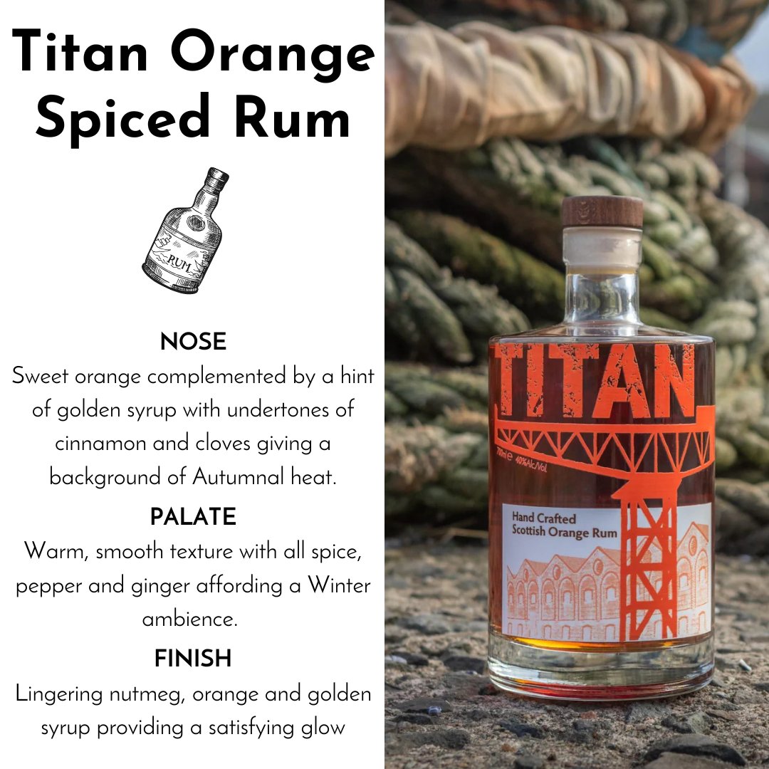 Join us this Saturday, 12th April for a free in-store tasting of the award-winning Titan Rum. Stuart will be with us from 1pm to pour samples and tell you more about this Clydebuilt cracker!