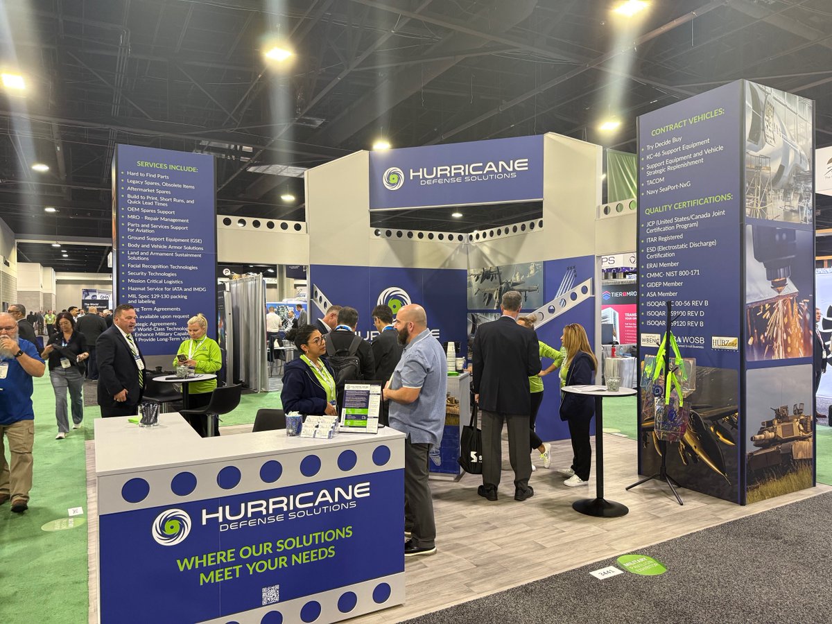 HurricaneAero's tweet image. The Hurricane team is showing up in green and ready to take on Day 2 of MRO Americas! Stop by booth #3441 and say hello!

#MROAmericas2025 #DefenseSupport #MissionReady #hurricanedefense #defensesolutions #OEMs #womenowned #aircraftparts #hubzone #hubzonecertified #wosb #wbenc