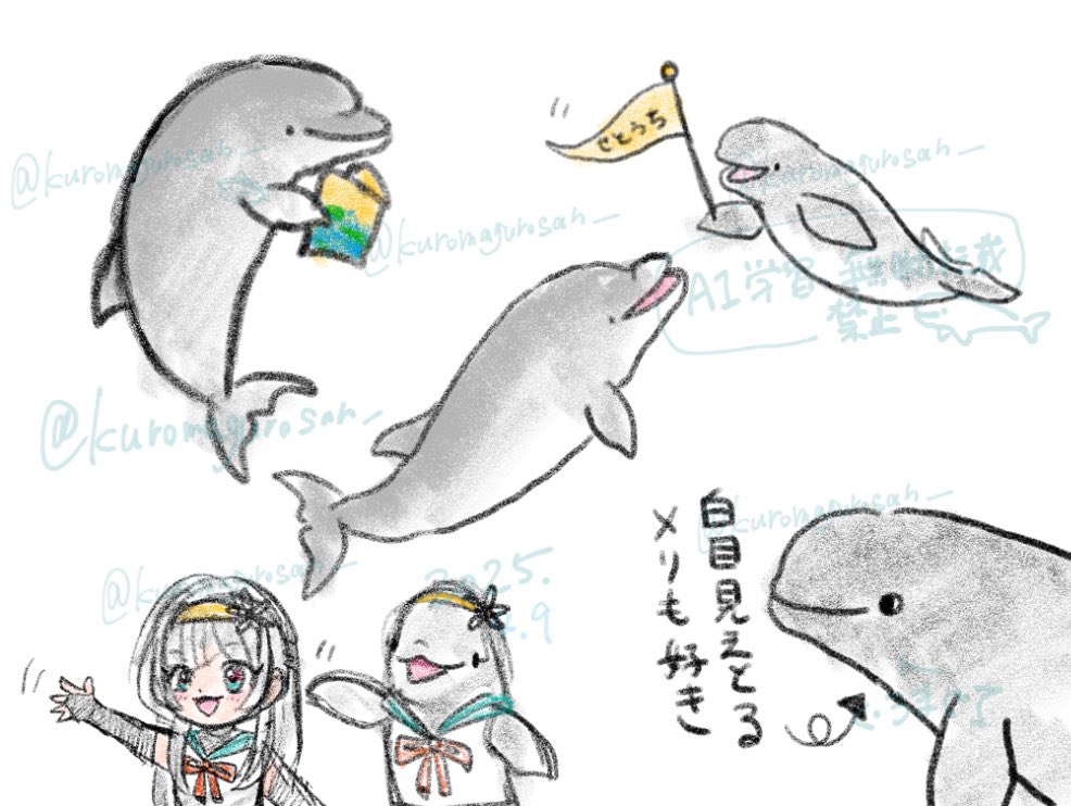 本日の落描きです🐬 
