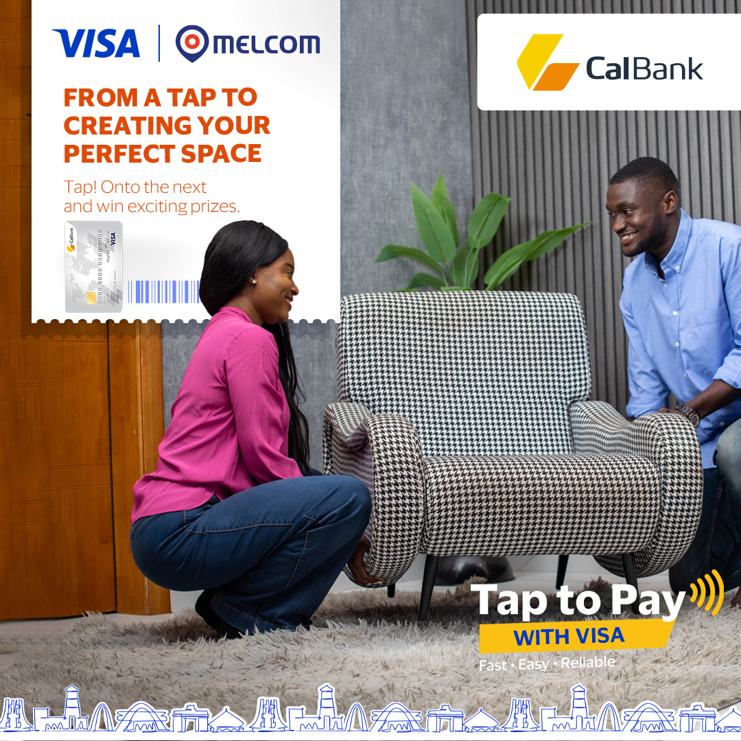 CalBankPLC's tweet photo. Tap. Pay. Win at Melcom!

Shop at Melcom Mall - Spintex from now to 30th May 2025 and pay with your CalBank Contactless Visa Card for a chance to win shopping vouchers, products, and exclusive gifts! 🎁

It’s fast, easy, and reliable—Just Tap to Pay and you could be our next winner!

#CalBank #ForwardTogether #TapToPay #ShopAndWin #Visa