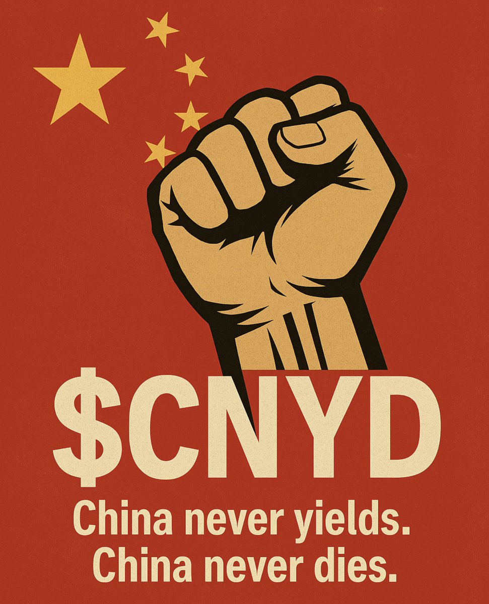 ✊✊ Stay strong, China. Unyielding, unstoppable, undefeated. 
$CNYD CA: Hn2VdjX8BLNMzeZuHBEHG3CPivC5Yas4yfGnNWfFpump