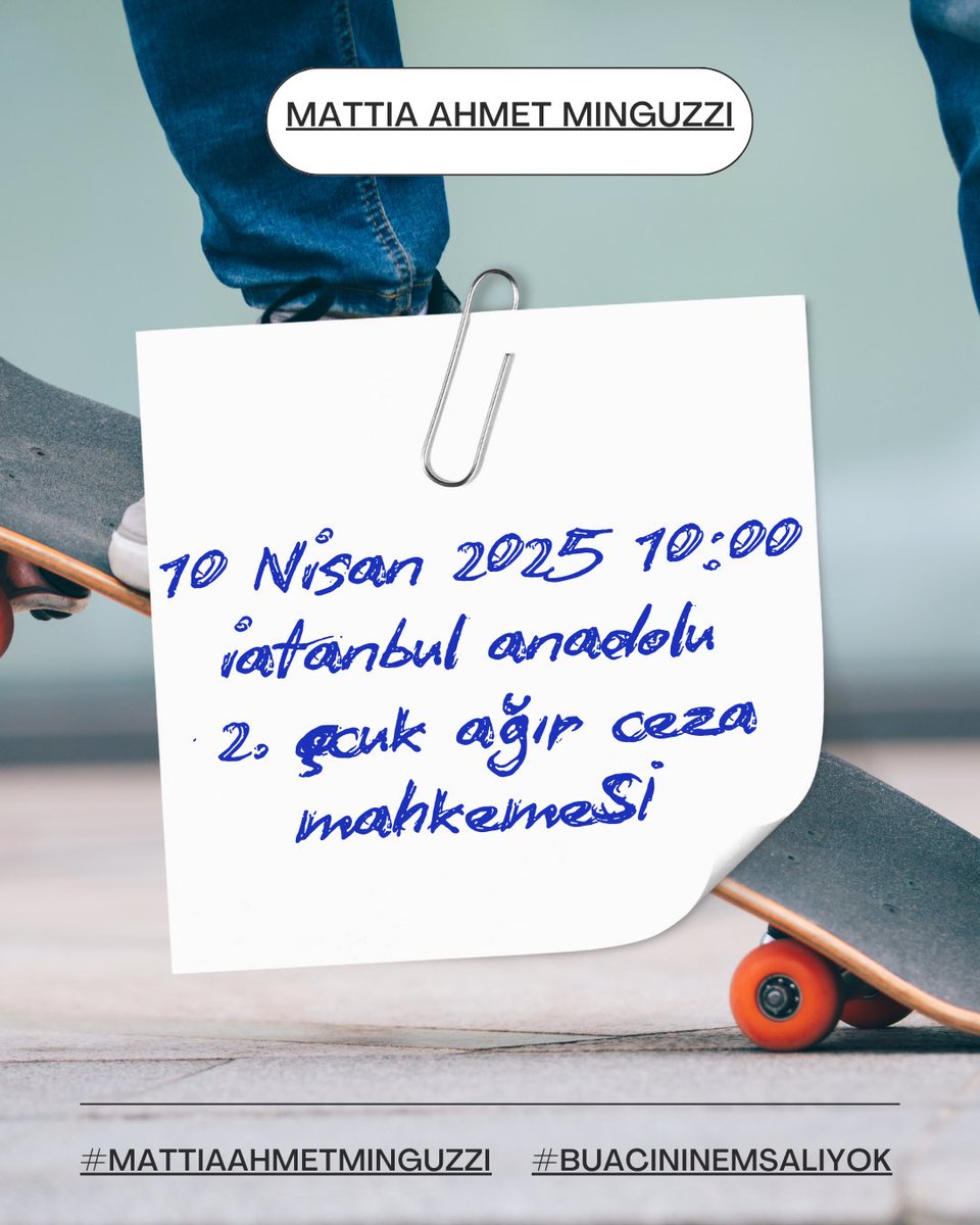 Mattia Ahmet İçin Adalet! 
Çocuklar İçin Adalet! 
Türkiye İçin Adalet! 

#MattiaAhmetMinguzzi 
#BuAcınınEmsaliYok