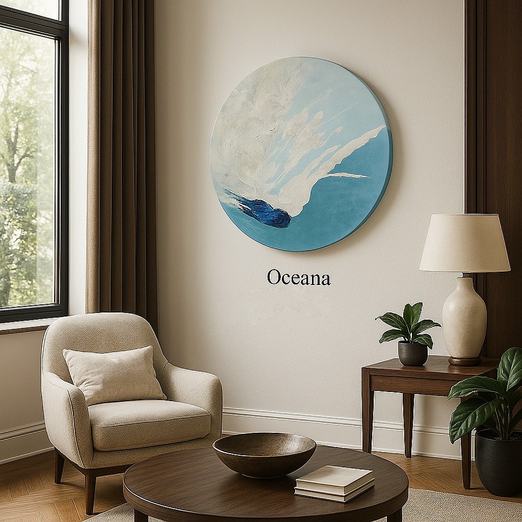 LeeMcCarthyArt's tweet photo. Gm🌞
Time to get away from it all?
New work @Etsy today🌊
Stay creative ✨️
#RoundCanvas #OceanInspired https://t.co/P3exmZ4Fap
