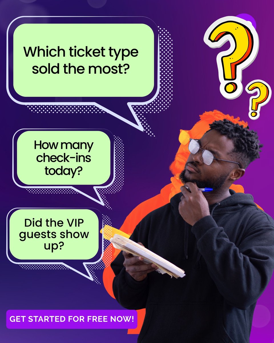 Eventpadi_go's tweet photo. ❓Which ticket type sold the most?
📲 How many check-ins today?
🎟️ Did the VIP guests show up?

With Eventpadi, you don’t have to guess.
You get real-time insights that help you stay in control and deliver unforgettable experiences.

📊 Data that empowers. Events that impress.
#Eventpadi #SmartEvents #EventInsights #RealTimeData #EventTech #KnowYourEvent