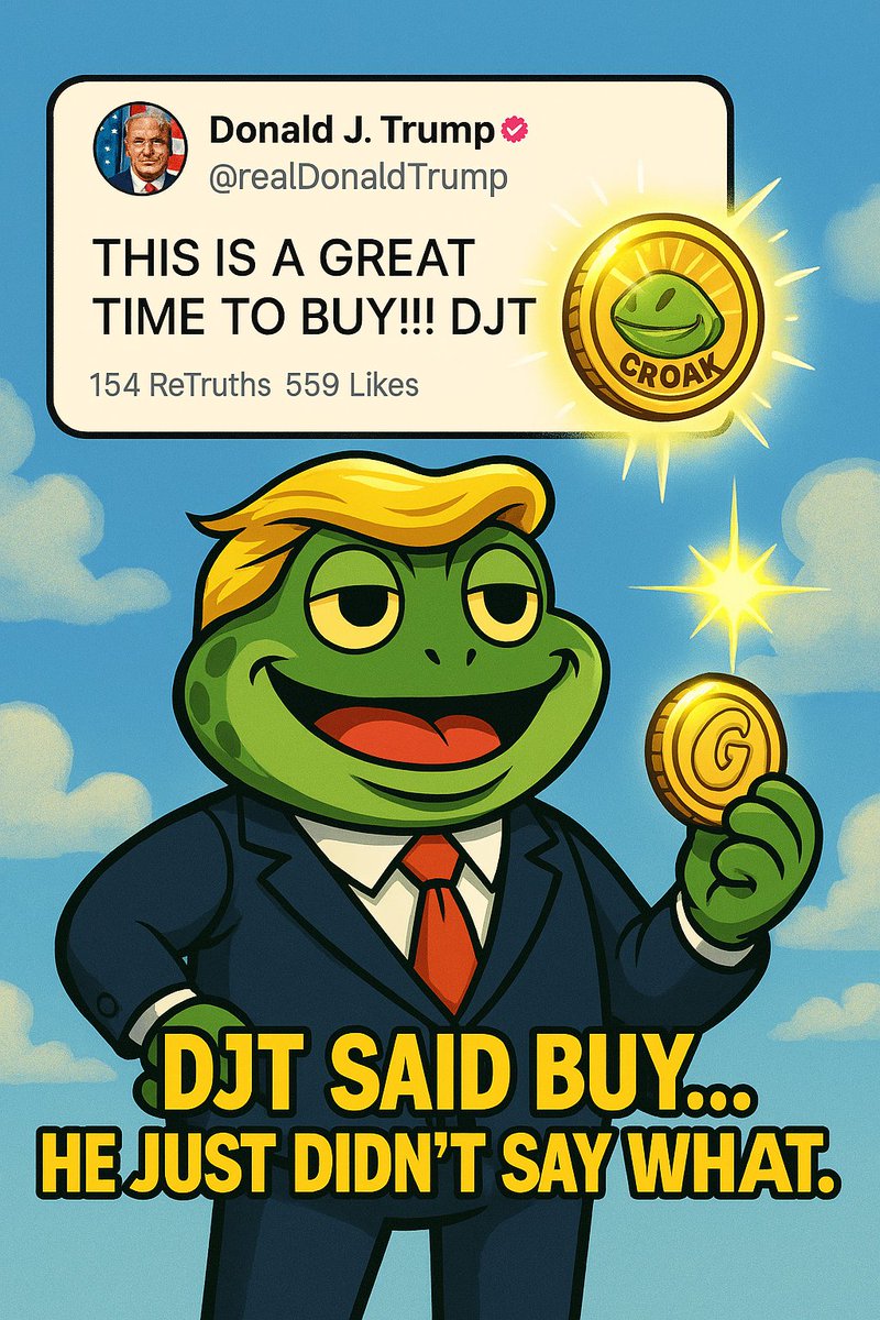 TheTariffToad's tweet photo. he didn’t say what to buy

#CROAK #TariffToad #PumpFun #Solana #CryptoTwitter #MemeSeason #CTReady https://t.co/1FCS7LFh47