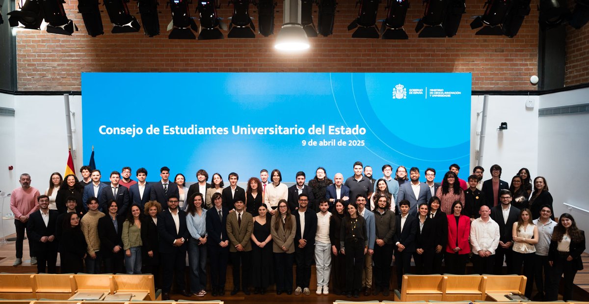 ✅ La ministra de @cienciagob ha presidido el Pleno del Consejo de Estudiantes Universitario del Estado (<a href="/CEUNE2/">CEUNE</a>).

🗣️<a href="/DianaMorantR/">Diana Morant</a>: “Nuestra apuesta por una universidad de calidad es por vosotras y vosotros”.

ciencia.gob.es/ca/Noticias/20…