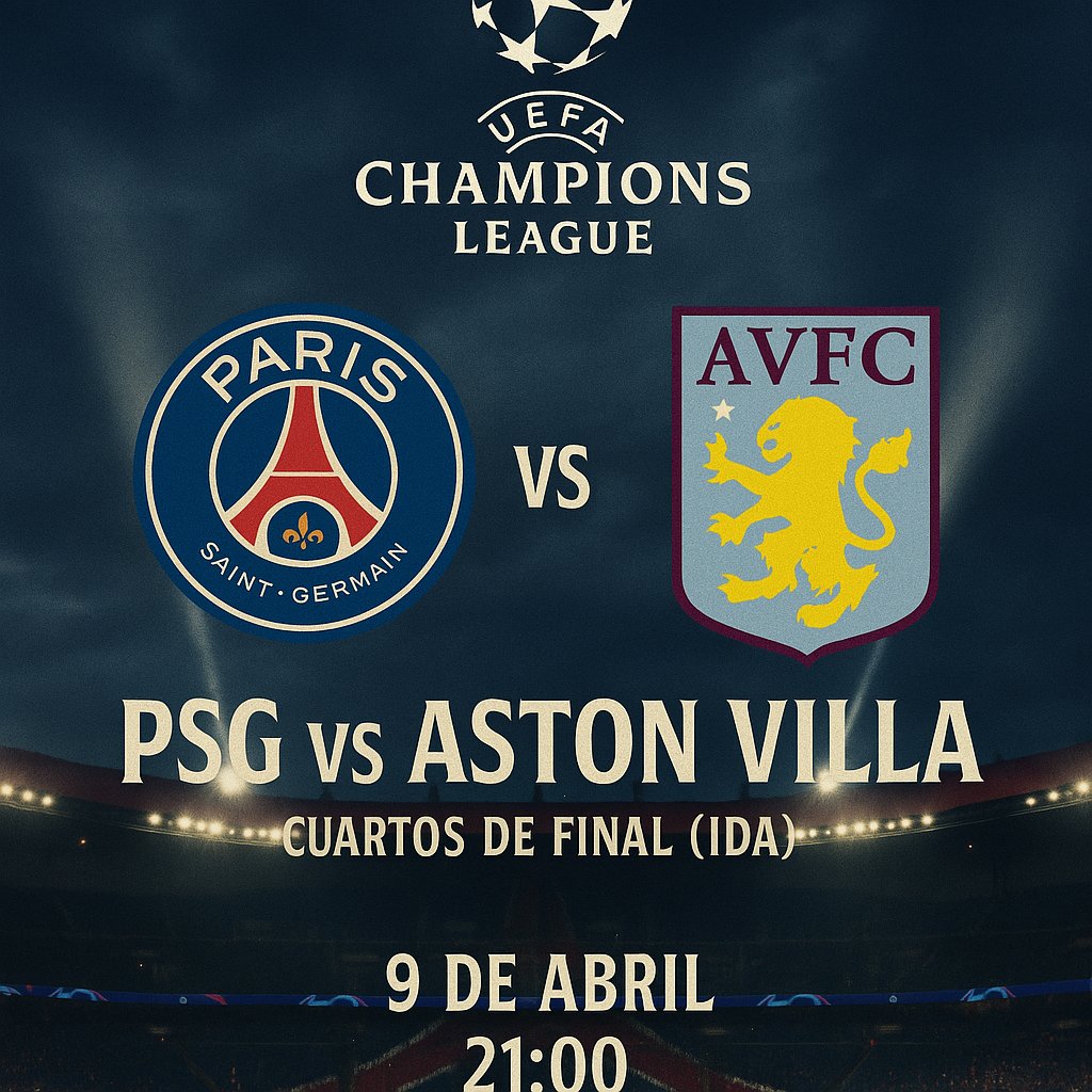 ElUltimoReplay's tweet photo. 🔥 NOCHE EUROPEA EN PARÍS 🔥
🏟️ PSG vs Aston Villa
📍 Parc des Princes | Ida de cuartos de final

🇫🇷 El PSG campeón de la Ligue 1 por 13ª vez.
🏴 El Aston Villa llega lanzado: 7 victorias seguidas y un global de 6-1 en octavos.

⚔️ Duelo clave:
Luis Enrique VS Emery
🎯 ¿Podrán los de Emery frenar el vendaval parisino?

🕘 21:00h
📺 Movistar Liga de Campeones / TNT Sports (UK)
#PSG #AstonVilla #UCL #ChampionsLeague #PSGAstonVilla