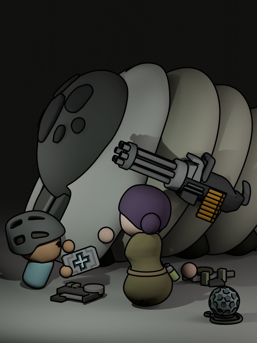 Johan785973's tweet image. Repair of a tracked mechanoid 🛠️🤖
The painting of Zezhou Chen in my humble execution
#RimWorld
