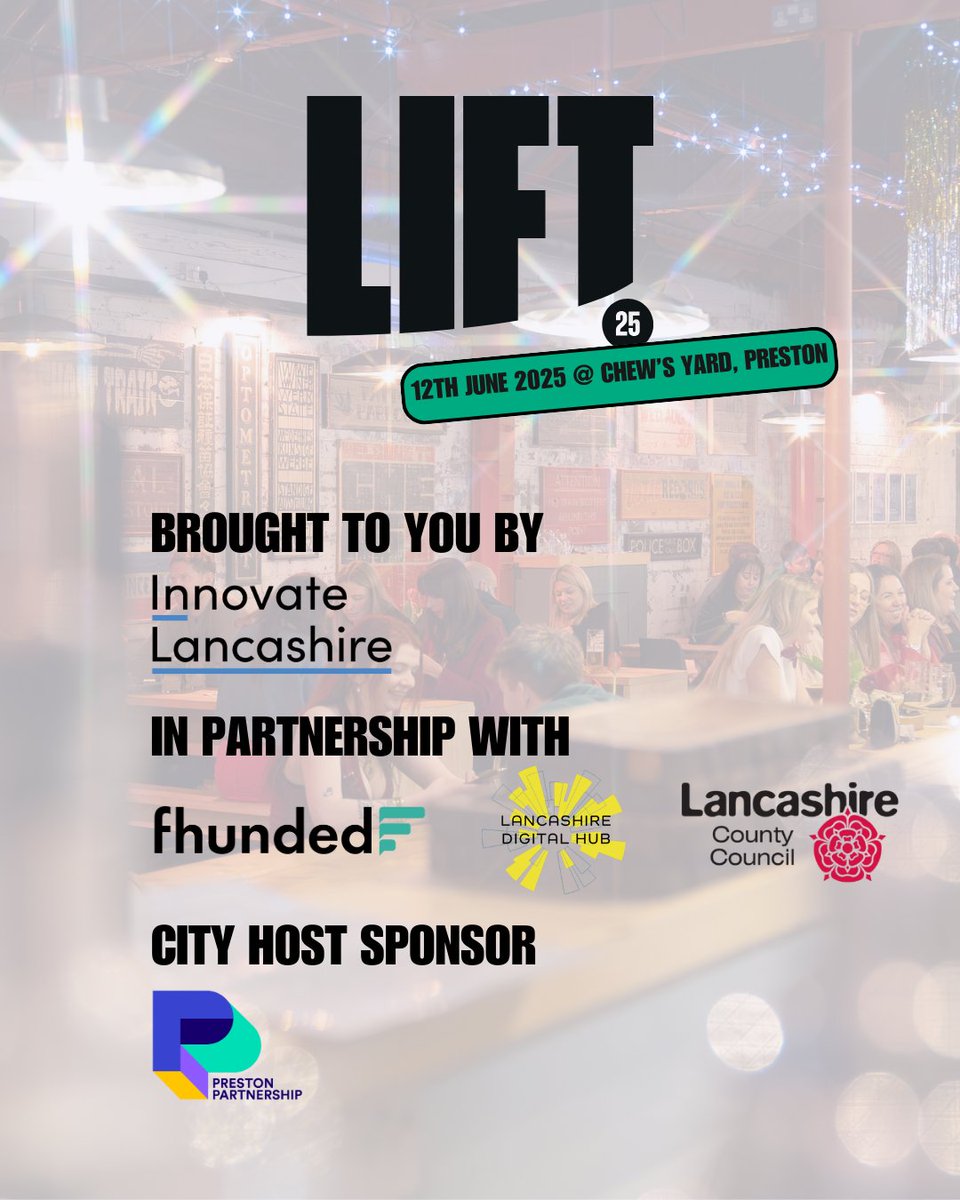 MarketingLancs's tweet photo. Take advantage of the early-bird discount for Lancashire's Innovation Funding and Tech conference. Hear how to accelerate your business growth by being bold, forward-looking and embracing innovation >>  https://t.co/3VXpO9UArm #Lift25 #LancashireBusiness #Lancashire https://t.co/sX33bQayaS