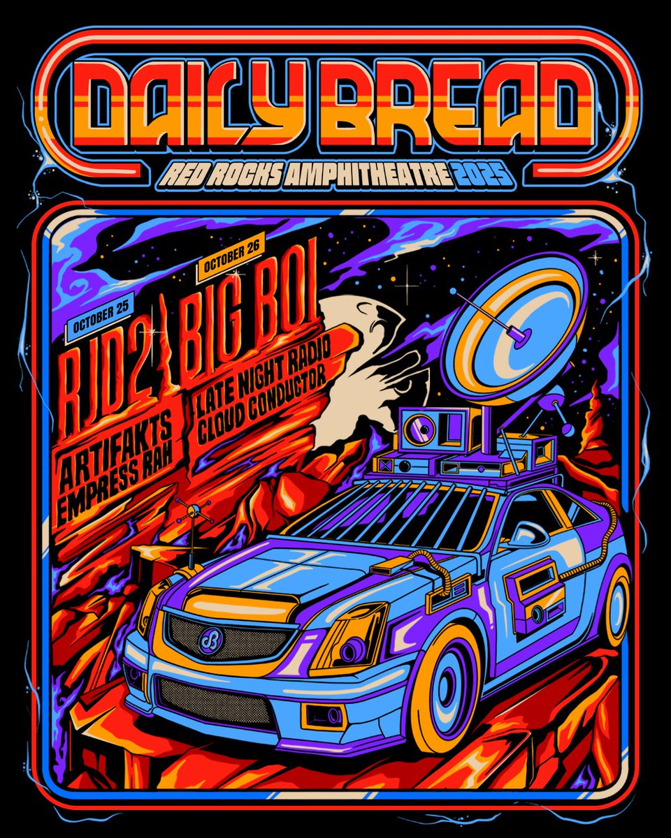 dailybreadmusic's tweet photo. Colorado, let’s run it back. Two lineups fit for a legendary venue, I can’t WAIT to share these nights together. Pre-sale is live — PW: GOTBREAD https://t.co/SqVBg9vZlD https://t.co/ke7DMJQ4l3