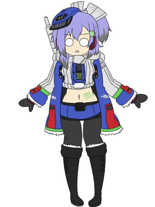 うちの擬人化、「振り子はへそ出し」という点だけは一貫してる(寒冷地だろうと容赦なし)
