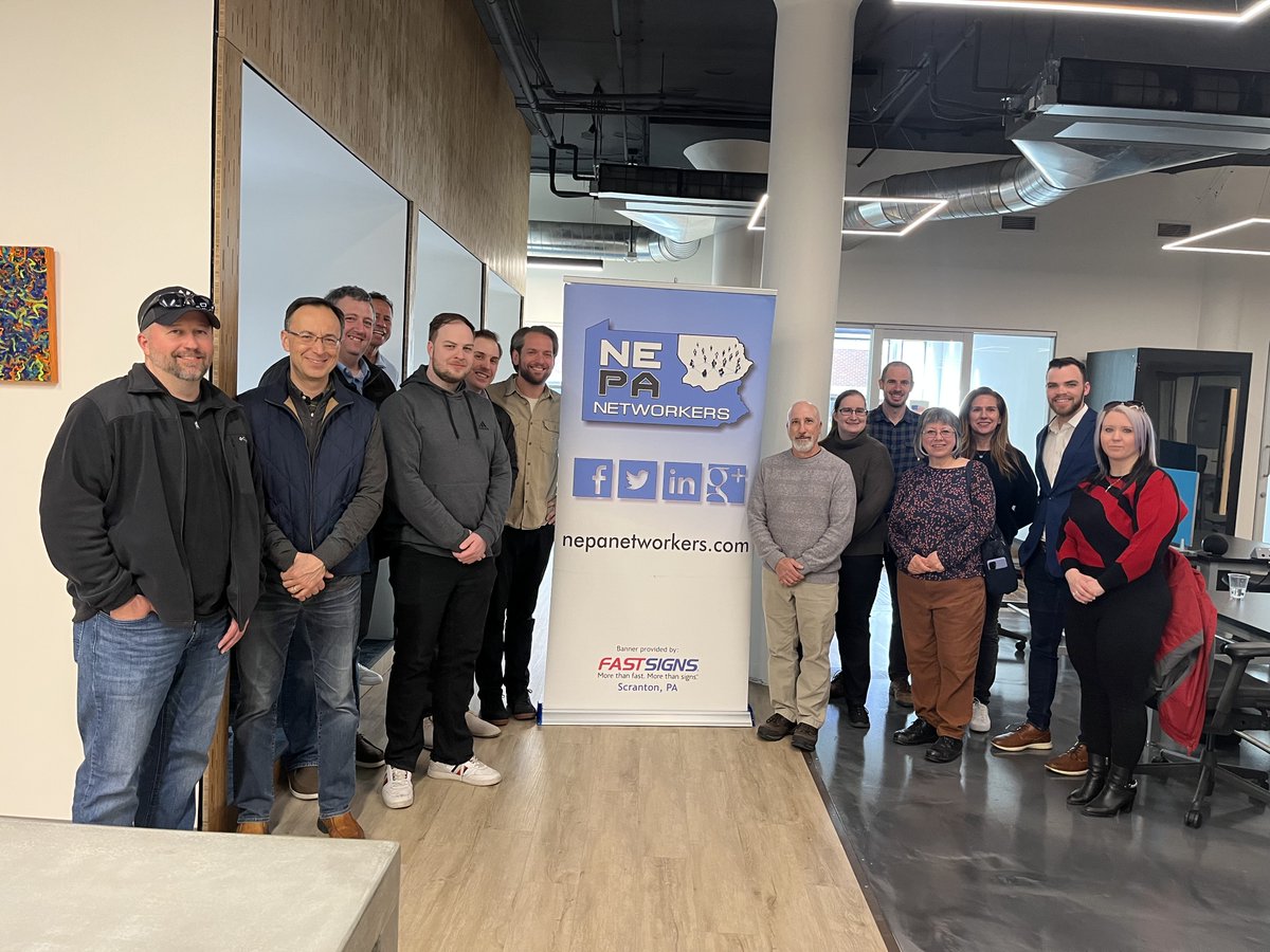 2nd Tuesday.  Interesting conversation about open positions &amp; Tech!
#nepa #networking #techtalk