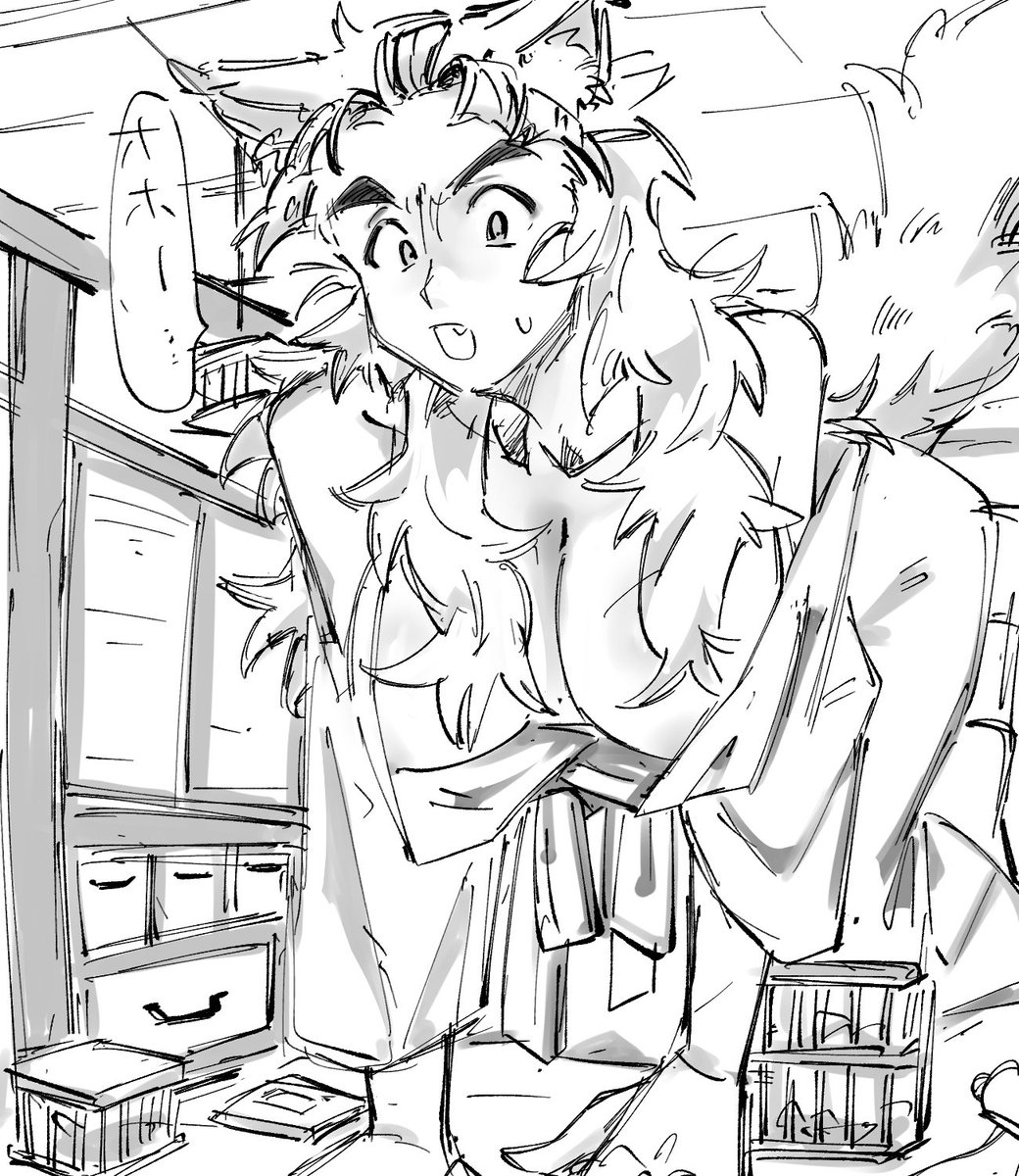 朝起きたら女になってるし巨大化して犬耳と尻尾も生えてた🎋 