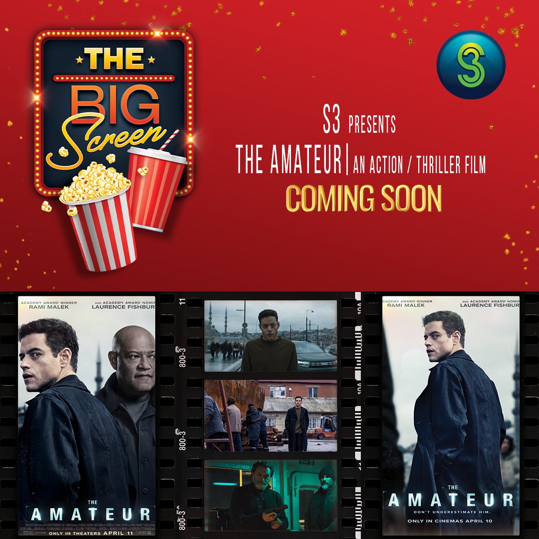 thebigscreensa's tweet photo. A high-stakes, globe-trotting thriller where vengeance propels a CIA analyst into a relentless pursuit of justice! Catch The Big Screen today @15:00PM on SABC 3. Tune in for the repeat episodes on Mondays @5:30AM &amp; Saturdays @7:00AM. #TheBigScreen #SABC3 #TheAmateur https://t.co/aAAWMg9YZ5