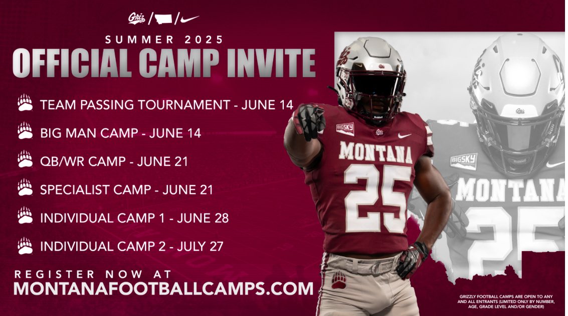 Travis Frazier (@travisfrazierqb) on Twitter photo Thanks for the <a href="/MontanaGrizFB/">Montana Griz Football</a> camp invite <a href="/KeatonJ_3/">Keaton Johnson</a> ! Look forward to being on campus soon.
<a href="/jp_presley1/">JP Presley</a> <a href="/DraftAnthony/">Anthony Draft</a> <a href="/DannyLockhartS1/">Coach Danny Lockhart Football/Boxing/MMA</a> <a href="/GregBiggins/">Greg Biggins</a> <a href="/adamgorney/">Adam Gorney</a> <a href="/alecsimpson5/">Alec Simpson</a> <a href="/mikehuntley63/">Michael Huntley</a> <a href="/SteveFryer/">Steve Fryer</a> <a href="/ocvarsityguy/">Dan Albano</a> @On3Recruits <a href="/TEAMHUSTLEFTBL/">TEAM HUSTLE FOOTBALL</a> <a href="/247Sports/">247Sports</a> <a href="/Rivals/">Rivals</a> <a href="/OCSportsZone/">OC Sports Zone</a> Thanks for the <a href="/MontanaGrizFB/">Montana Griz Football</a> camp invite <a href="/KeatonJ_3/">Keaton Johnson</a> ! Look forward to being on campus soon.
<a href="/jp_presley1/">JP Presley</a> <a href="/DraftAnthony/">Anthony Draft</a> <a href="/DannyLockhartS1/">Coach Danny Lockhart Football/Boxing/MMA</a> <a href="/GregBiggins/">Greg Biggins</a> <a href="/adamgorney/">Adam Gorney</a> <a href="/alecsimpson5/">Alec Simpson</a> <a href="/mikehuntley63/">Michael Huntley</a> <a href="/SteveFryer/">Steve Fryer</a> <a href="/ocvarsityguy/">Dan Albano</a> @On3Recruits <a href="/TEAMHUSTLEFTBL/">TEAM HUSTLE FOOTBALL</a> <a href="/247Sports/">247Sports</a> <a href="/Rivals/">Rivals</a> <a href="/OCSportsZone/">OC Sports Zone</a>