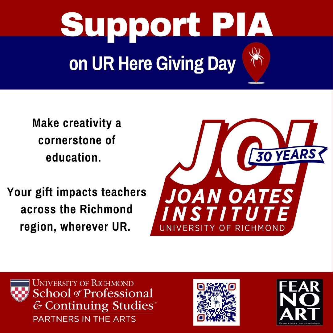 PIAURSPCS's tweet photo. It's #URHere #GivingDay!  Give a gift that grows minds and communities—support Partners in the Arts and help bring transformative learning to life. 

@urichmond @urspcs #SupportEducation
  https://t.co/6yUFVt8GUS https://t.co/x3TcYILrwb