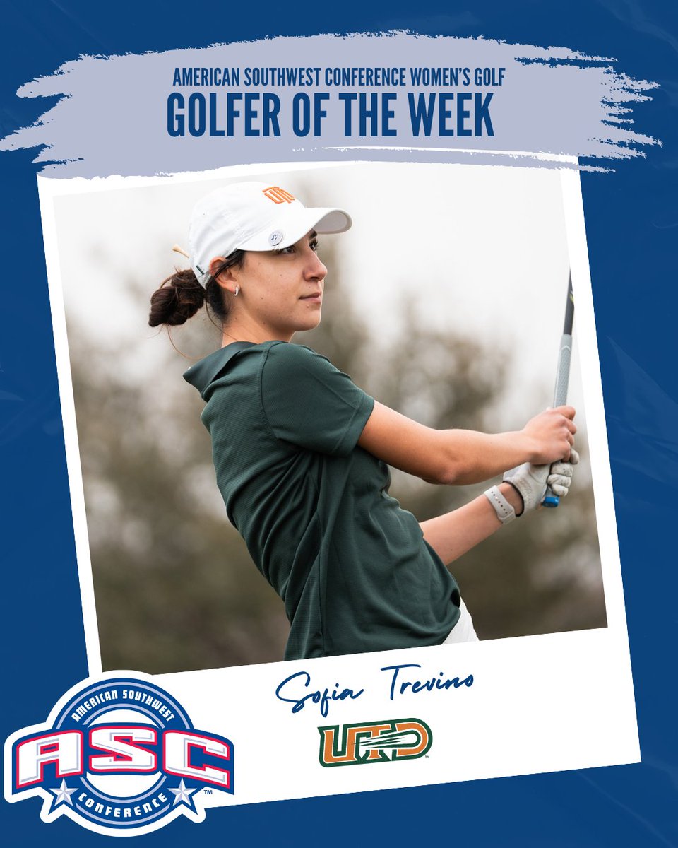 ASC_sports's tweet photo. Women's Golfer of the Week
⭐Sofia Trevino⭐
Read more: https://t.co/pMeOvEoD4J
#ascsports #ascgolf #d3golf | @UTDCOMETSPORTS https://t.co/nQiadJGYIE