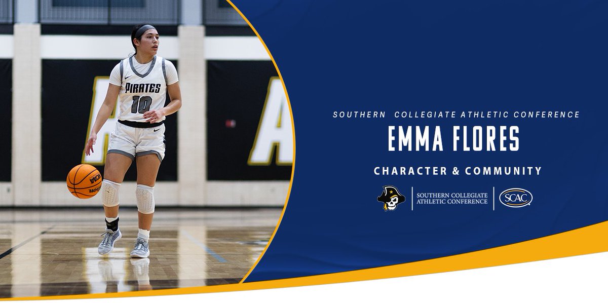 SCAC (@scac_sports) on Twitter photo Congratulations to this week's #SCAC Character & Community Female Student-Athlete of the Week, Emma Flores of <a href="/SUPirates/">Southwestern Pirates</a>!🏀
📰| shorturl.at/aSKgc
#SCACPride | #SCACWbb | #WhyD3 | #d3hoops Congratulations to this week's #SCAC Character & Community Female Student-Athlete of the Week, Emma Flores of <a href="/SUPirates/">Southwestern Pirates</a>!🏀
📰| shorturl.at/aSKgc
#SCACPride | #SCACWbb | #WhyD3 | #d3hoops