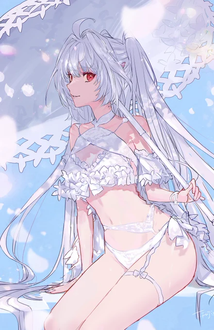 レディ・アヴァロンピックアップー! ということで過去絵をちょっとだけリメイクしてみた! 「私の顔ばかり見ていていいのかい?」