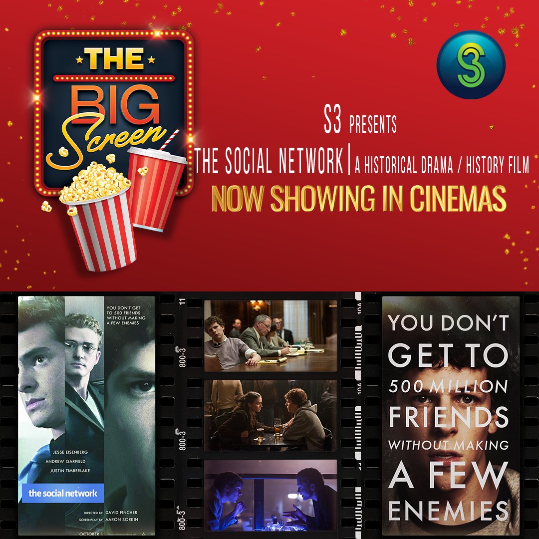 thebigscreensa's tweet photo. Enter the electrifying origins of Facebook  where ambition and betrayal collide in the digital age's most compelling saga! Catch The Big Screen today @15:00PM on SABC 3. Tune in for the repeat episodes on Mondays @5:30AM &amp; Saturdays @7:00AM. #TheBigScreen #SABC3 #TheSocialNetwork https://t.co/LoWnsLcAO8