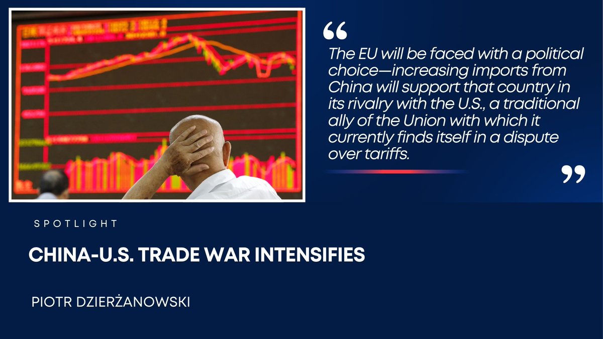 PISM (@pism_poland) on Twitter photo Tensions between the US and China escalated into a full-blown trade war. Quick resolution of the conflict remains unlikely. Read more from <a href="/p_dzierzanowski/">Piotr Dzierżanowski</a>.
➡️pism.pl/publications/c… Tensions between the US and China escalated into a full-blown trade war. Quick resolution of the conflict remains unlikely. Read more from <a href="/p_dzierzanowski/">Piotr Dzierżanowski</a>.
➡️pism.pl/publications/c…