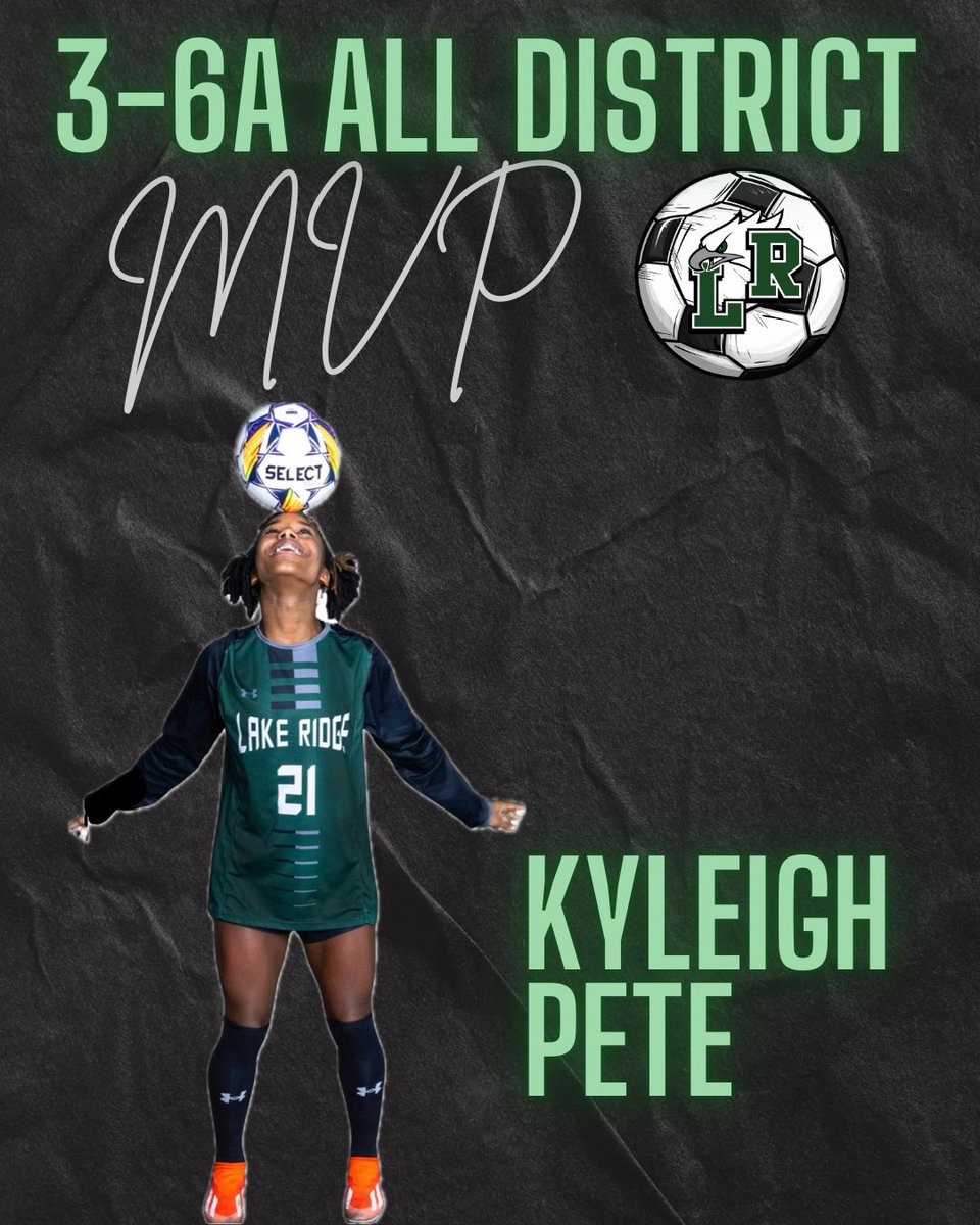 Lake Ridge Girls’ Soccer (@lr_gsoccer) on Twitter photo 2025 3-6A District MVP goes to one of our very own!! Congratulations, Freshman #21!! Well Deserved 🦅💚
<a href="/MISDathletics/">MISD Athletics Dept.</a> <a href="/alltheway30/">Ashley Alloway</a> 2025 3-6A District MVP goes to one of our very own!! Congratulations, Freshman #21!! Well Deserved 🦅💚
<a href="/MISDathletics/">MISD Athletics Dept.</a> <a href="/alltheway30/">Ashley Alloway</a>