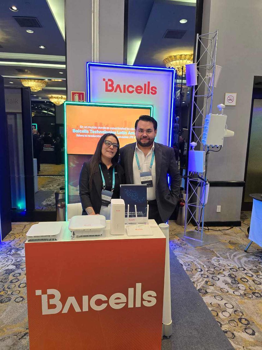 Baicells's tweet image. Last day to meet the @Baicells team at #ConectaMexico!
Swing by to chat with Daniel Nieto &amp;amp; Gina Celis about all things private networks.
Don’t miss your chance to connect before the event wraps up!

#PrivateNetworks #Baicells #Telecom