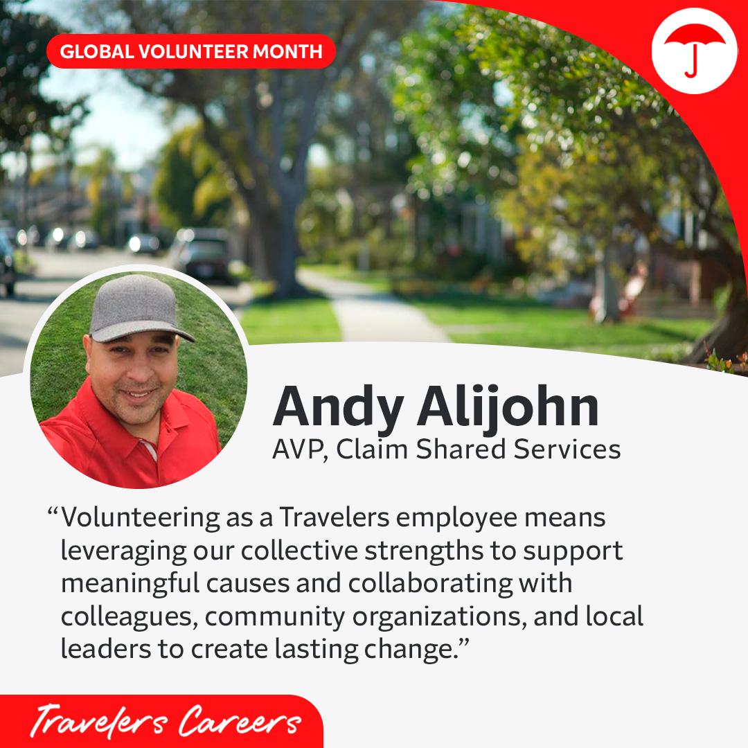 At Travelers, volunteerism means coming together to make a difference. For Andy, it’s about shared responsibility and lasting impact.

This Global Volunteer Month, we’re highlighting employees committed to their communities. Learn more: travl.rs/4cpjcB7