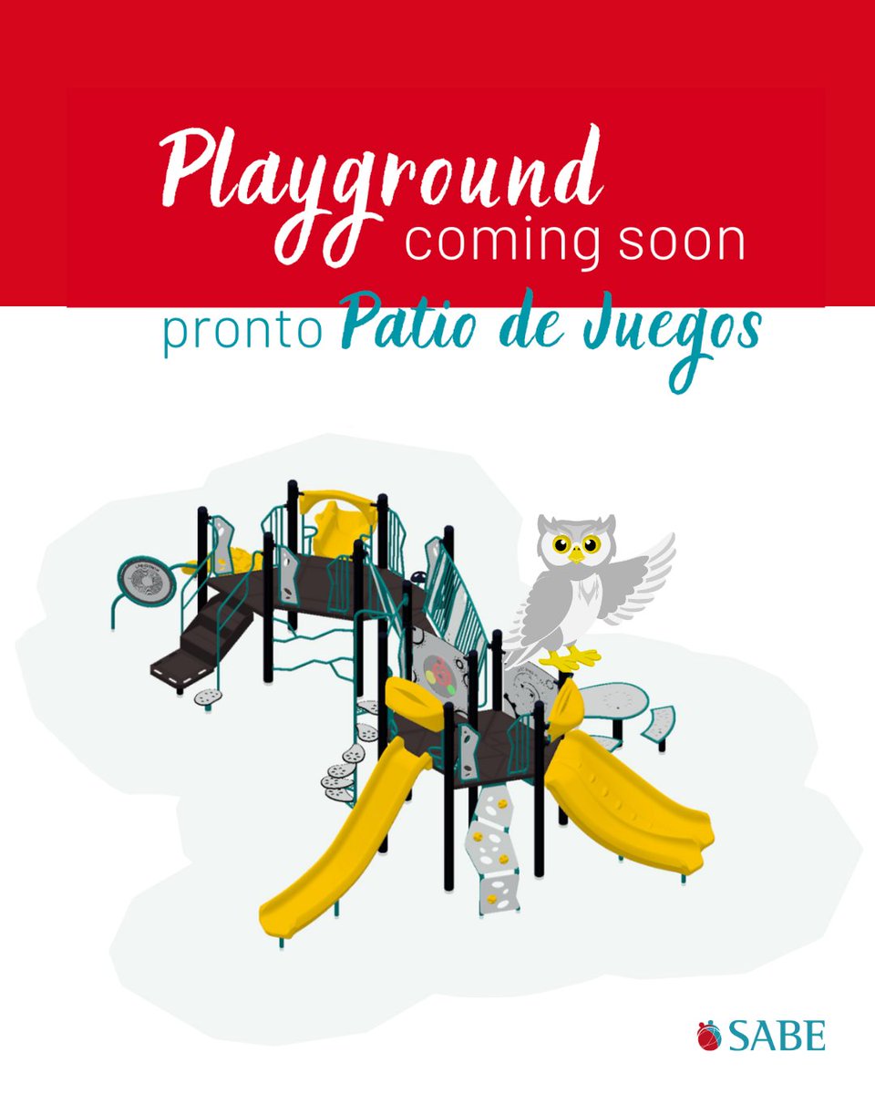 SandovalAcademy's tweet photo. 📣 Big news for SABE! 🛝

For the first time, we will have a brand-new playground for our students to enjoy! 🎉 https://t.co/UM8R7GA6Ld