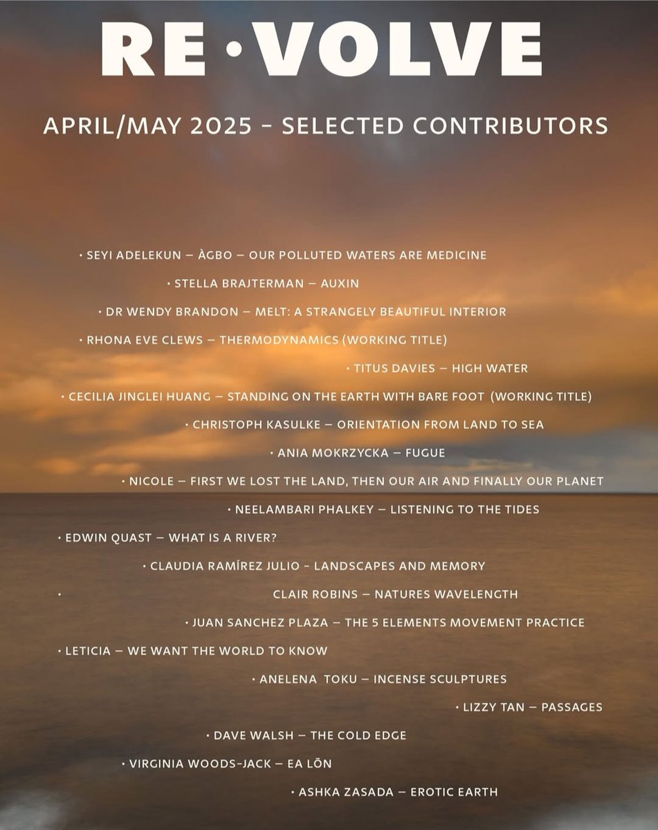 NPhalkey's tweet photo. Thrilled to share that my project, Listening to the Tides, has been selected for Revolve — the first gathering of contributors for the Nature (Mother) Open Call! 📷
https://t.co/PsSF0uRLq3...
#CentreOfEcologicalPhilosophy #ArtandEcology #SensingTheEarth #ListeningToTheTides https://t.co/DAbl9zCwxn