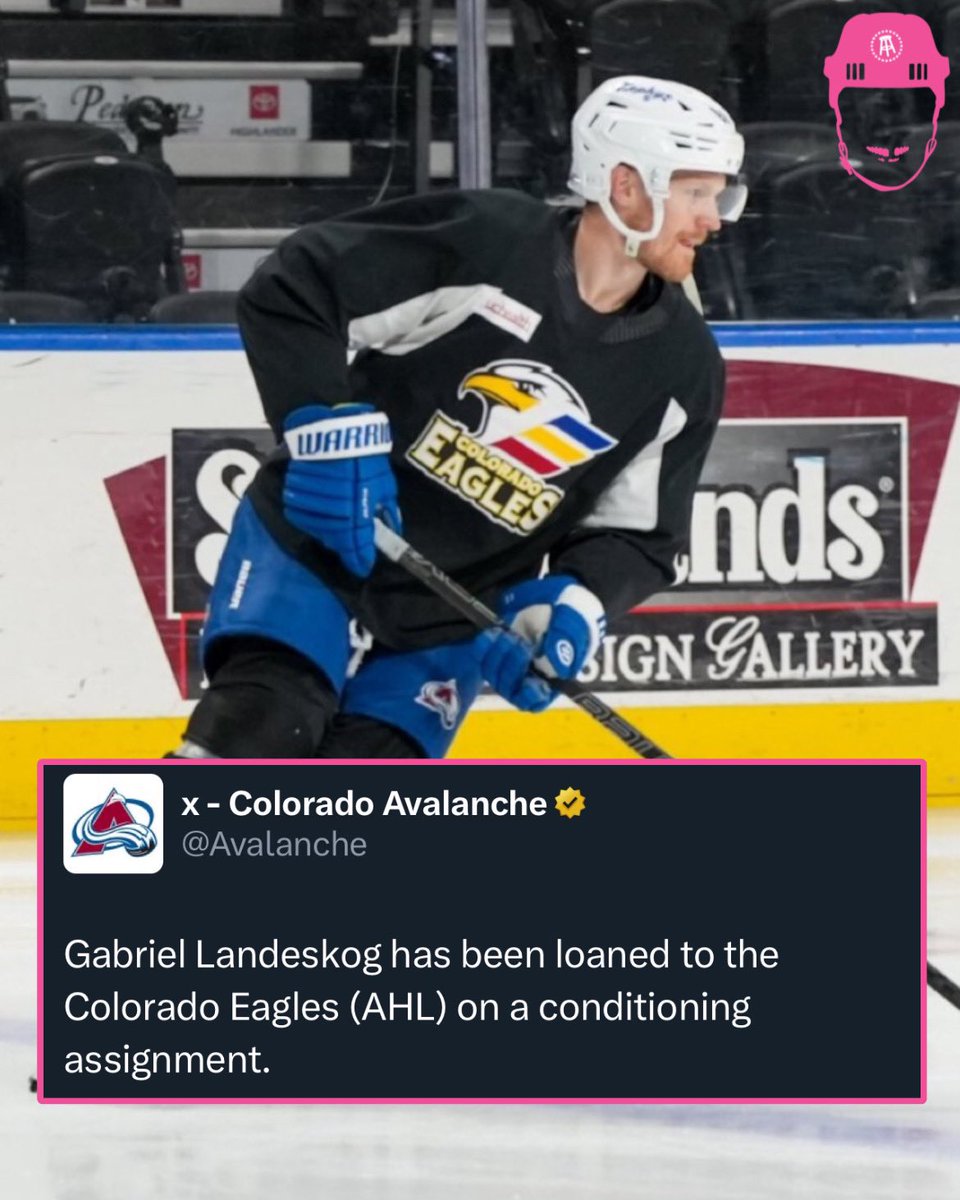 Avs have loaned Gabriel Landeskog to the Colorado Eagles for conditioning.
