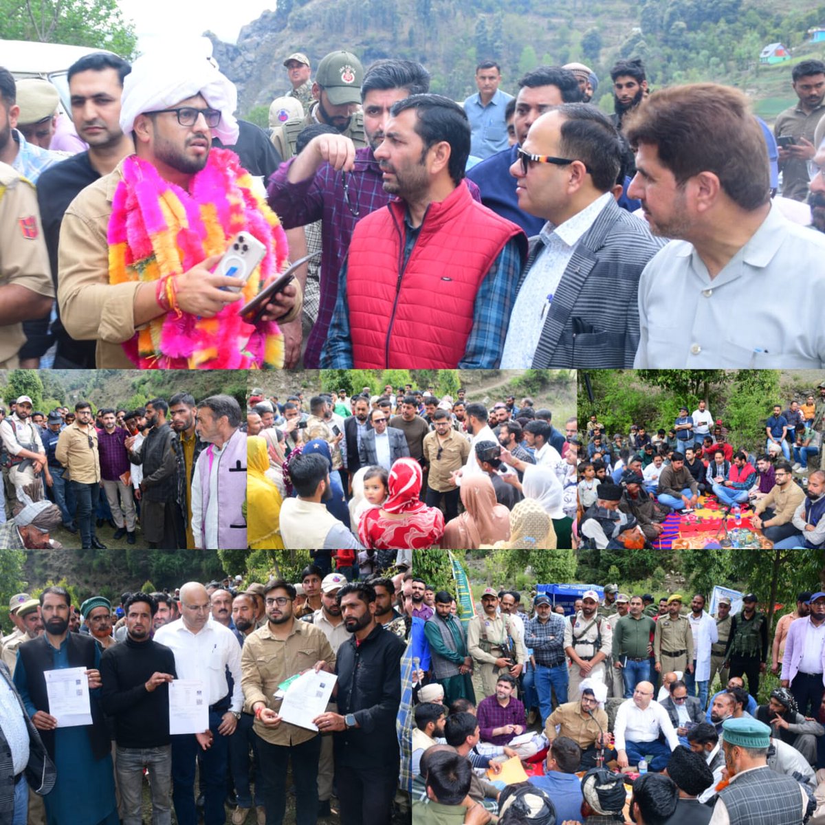 DioRajouri's tweet photo. DC #Rajouri Abhishek Sharma held a Special Outreach Camp at Palwara-Daryal to address issues of the nomadic community. Grievances like road connectivity, mobile schools, and electricity bills were heard &amp; many resolved on the spot. A step towards inclusive governance. 
@diprjk https://t.co/enZTsCRrAQ