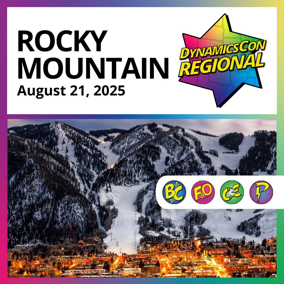 Dynconference's tweet image. Registration is open for the August 2025 𝗥𝗼𝗰𝗸𝘆 𝗠𝗼𝘂𝗻𝘁𝗮𝗶𝗻 Regional! ⛰️ This full day learning and networking opportunity will focus on #MSDyn365BC #MSDyn365FO #MSDyn365CE and #PowerPlatform.

Learn More ➡️🔗hubs.la/Q03fh7tp0