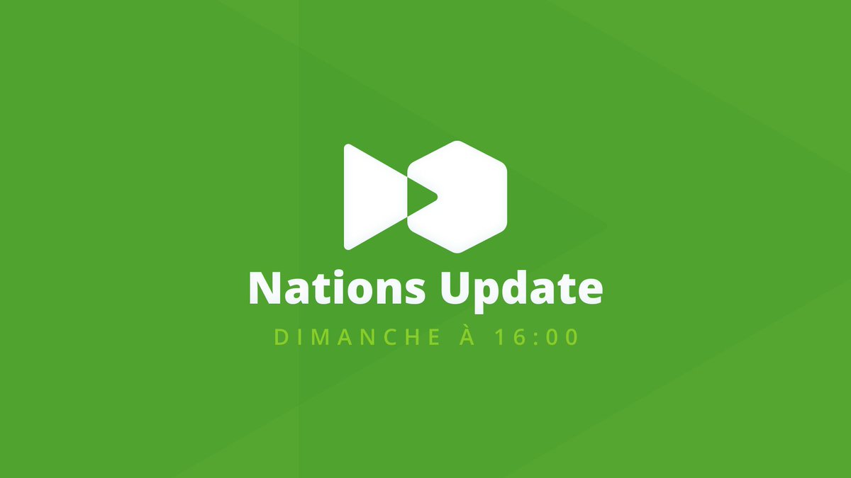 Votre colis est en approche 📦

Le contenu de la prochaine mise à jour sera révélé en détail ce dimanche 13 avril à 16h, lors du NationsUpdate, en live sur Twitch

⚠️Pour préparer son arrivée, les Hôtels des Ventes passeront en maintenance dès demain matin :
Il ne sera plus