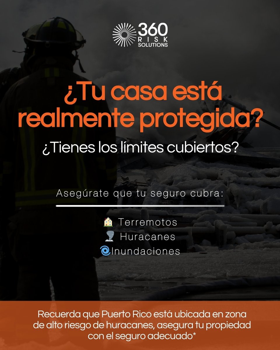 360risksolution's tweet photo. ¡En #PuertoRico, el clima extremo es una realidad. ¿Tu seguro de propiedad está listo?
📲 ¡No esperes hasta que sea tarde! Programa una revisión GRATUITA de tu póliza hoy. Llama al 787-273-3603. #SeguroDePropiedad #PreparaciónAnteDesastres #ProtegeTuHogar #PuertoRicoInsurance https://t.co/154TqCaJ1H