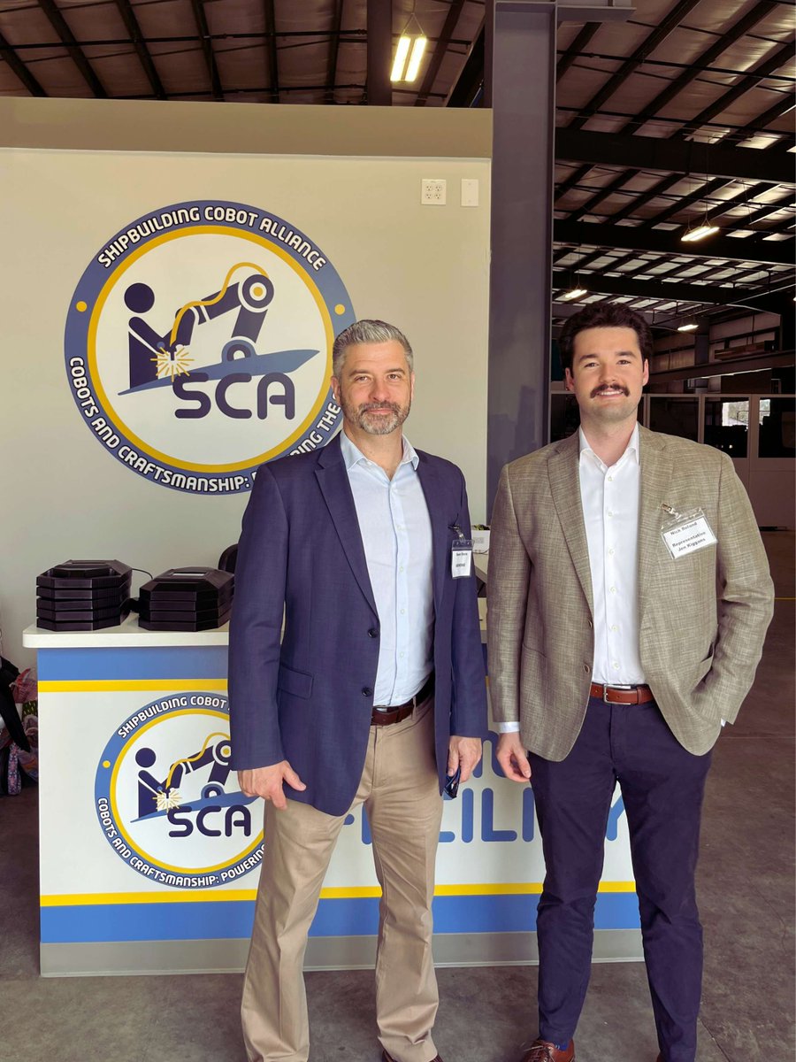Special thanks to all who attended the ribbon cutting of our Shipbuilding Cobot Alliance last week! Attendees were treated to live demonstrations of cobots that will be used in future training. We are excited to bring the power of #cobots to the shipbuilding community in Norfolk!