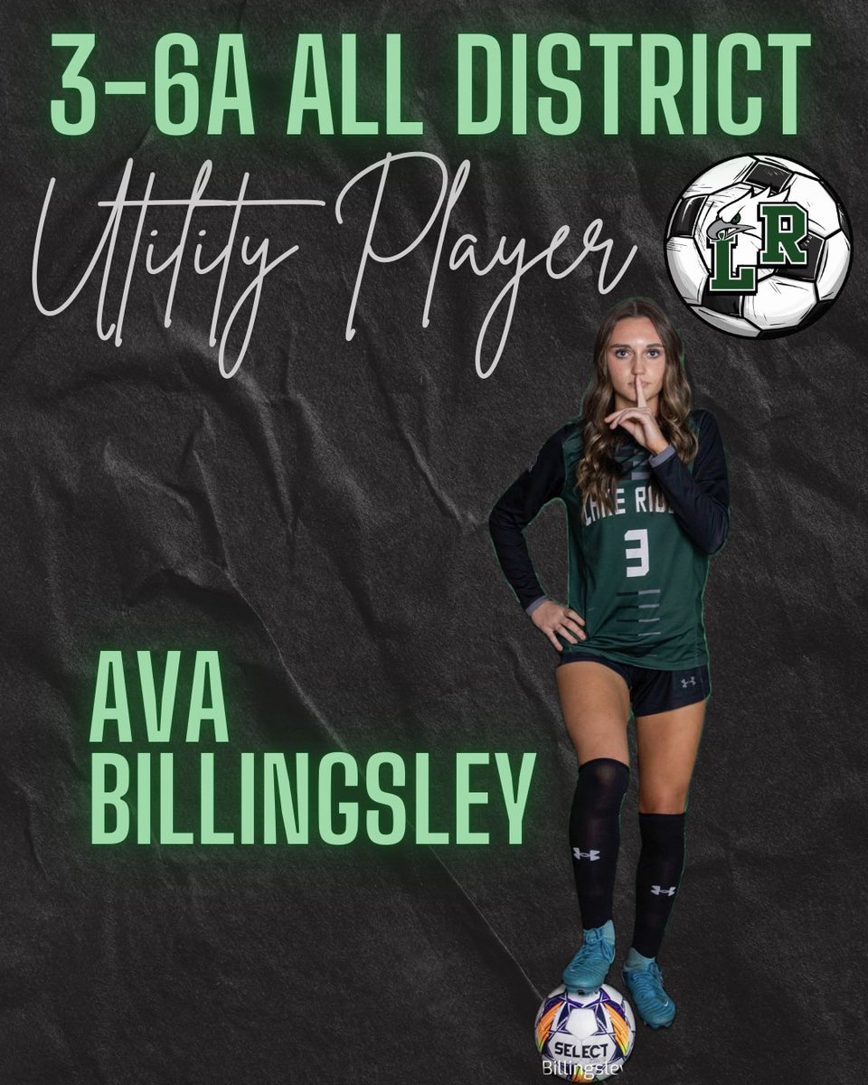 Lake Ridge Girls’ Soccer (@lr_gsoccer) on Twitter photo 2025 3-6A District Utility Player of the Year!! Congratulations, Junior #3!! Well Deserved 🦅💚
<a href="/MISDathletics/">MISD Athletics Dept.</a> <a href="/alltheway30/">Ashley Alloway</a> 2025 3-6A District Utility Player of the Year!! Congratulations, Junior #3!! Well Deserved 🦅💚
<a href="/MISDathletics/">MISD Athletics Dept.</a> <a href="/alltheway30/">Ashley Alloway</a>