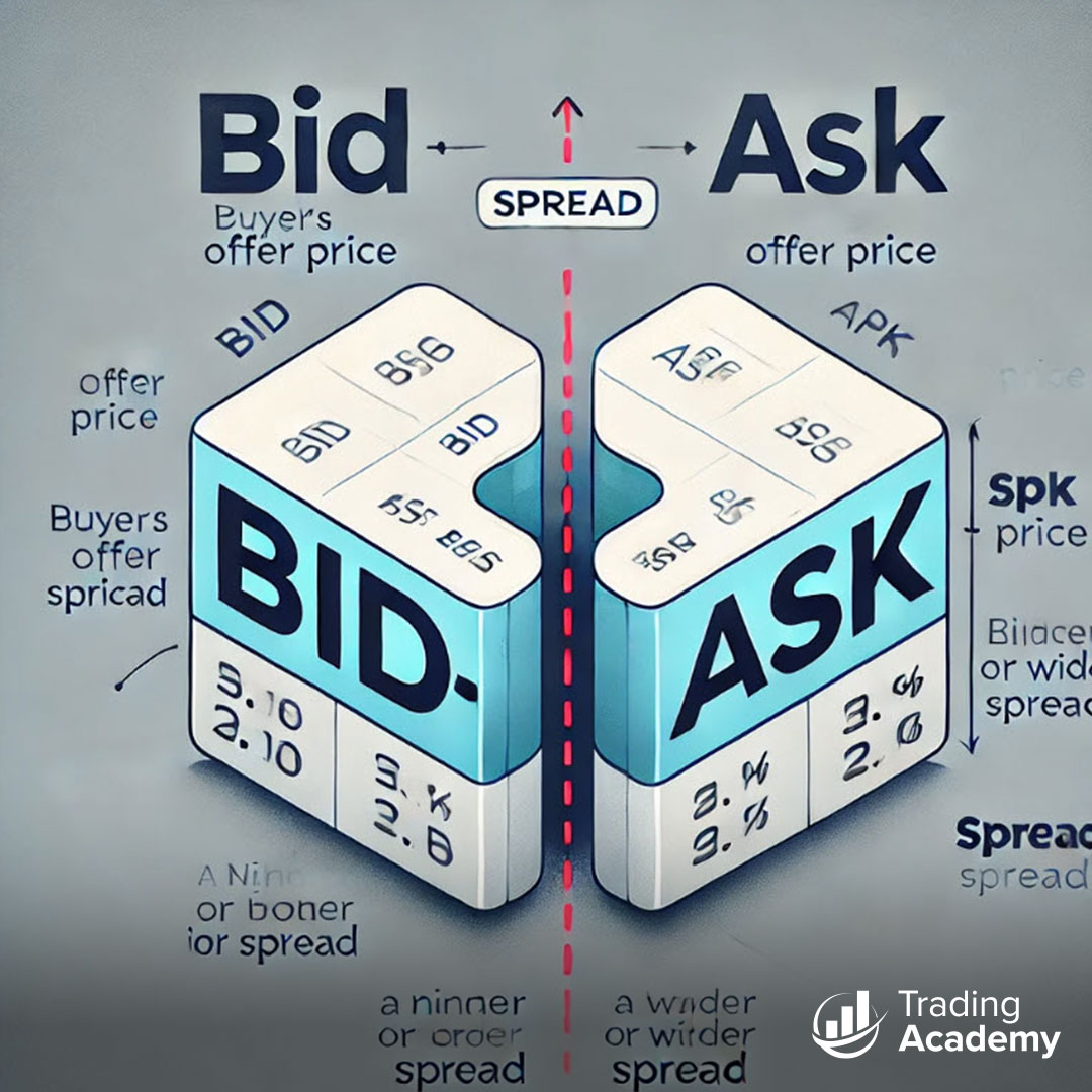 TradingAcademy's tweet photo. The Bid-Ask Spread: What You Need to Know 🧐
The bid-ask spread represents the cost of trading a stock. A tight spread means less slippage, while a wide spread can make it more expensive to trade. Learn more! https://t.co/1Wy36oDdPZ
#BidAskSpread #TradingCosts #MarketMechanics https://t.co/ysFArlUsPM