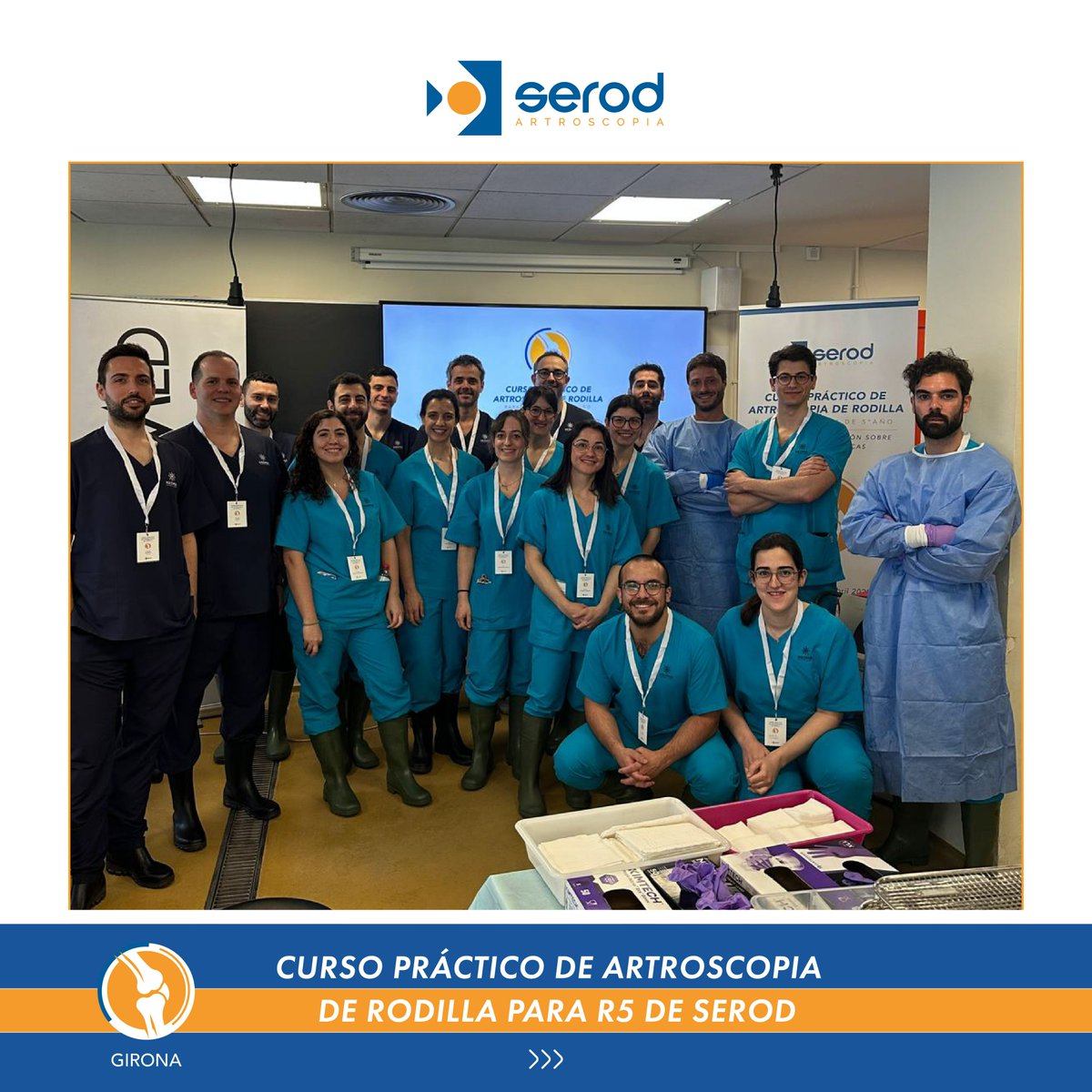 serod_sociedad's tweet photo. Felices tras una edición más del CURSO PRÁCTICO DE ARTROSCOPIA DE RODILLA SEROD, esta vez en 📍Girona

Cerramos el 1º turno de esta edición (¡mañana y pasado más y mejor!) con muy buen sabor de boca.

🙏Gracias a todos los participantes por su esfuerzo, así como a los profesores. https://t.co/SmRYay9vF8