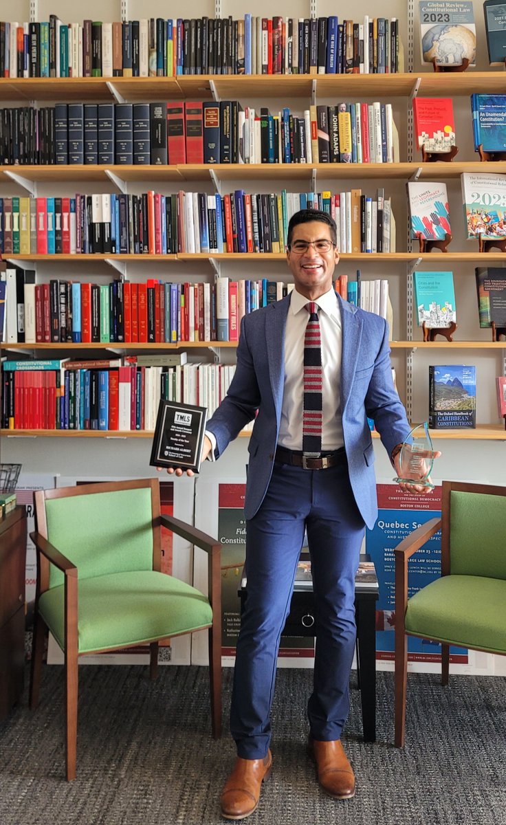 🤩 Two happy surprises over the last couple of weeks.
 
🎉 The Thurgood Marshall Legal Society gave me the 2025 Faculty of the Year award. 

🎊 I was also given the inaugural Derrick Bell Scholar Award.

🙏🏽 Thank you! I'm very grateful to have a job that does not feel like work!