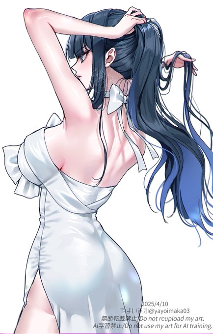 サオリの背中がセクシーだなと思って描いた落書き #ブルアカ 