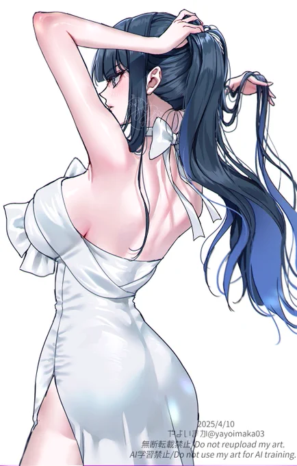 サオリの背中がセクシーだなと思って描いた落書き #ブルアカ 